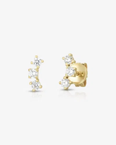 Ring Concierge Curved Trio Studs In Gold