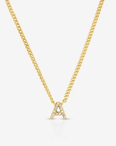 Ring Concierge Diamond Initial Necklace In Gold