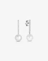 Ring Concierge Diamond + Pearl Drop Earrings