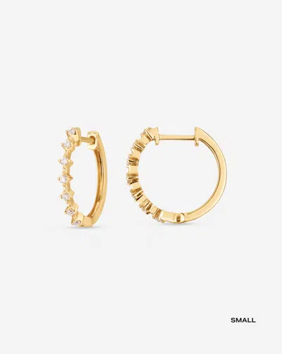 Ring Concierge Diamond Station Hoops In Gold