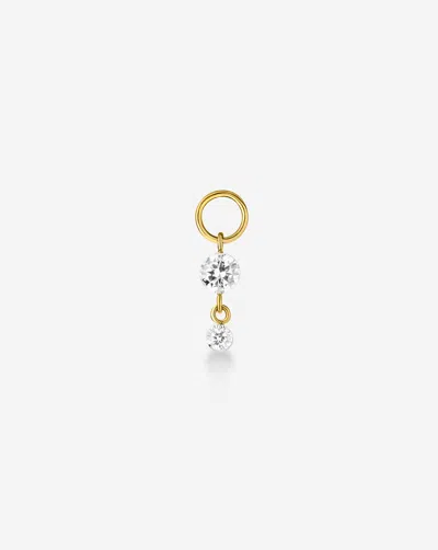 Ring Concierge Drop Round Lab Diamond Huggie Charm In 14k Yellow Gold