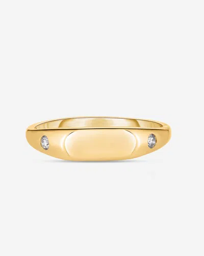 Ring Concierge Duo Diamond Signet Ring In Gold