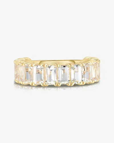 Ring Concierge Emerald Cut White Topaz Ring In Gold