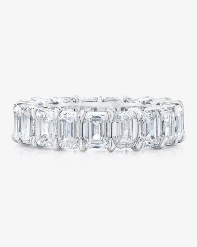 Ring Concierge Emerald Diamond Eternity Band In Metallic