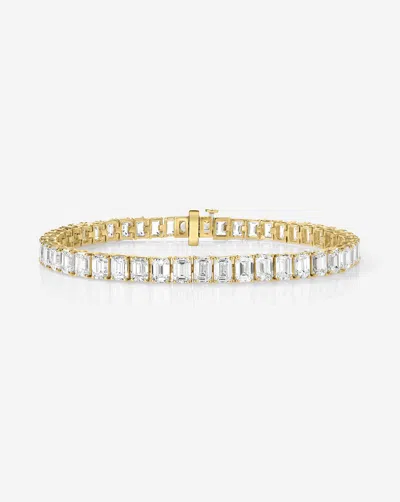 Emerald Lab Diamond Tennis Bracelet In Gold from Ring Concierge
