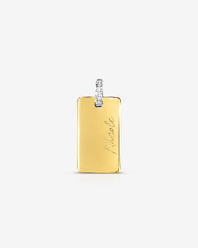 Ring Concierge Engravable Rectangle Pendant In Yellow