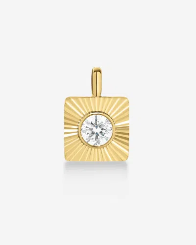 Ring Concierge Fluted Lab Diamond Pendant In 14k Yellow Gold