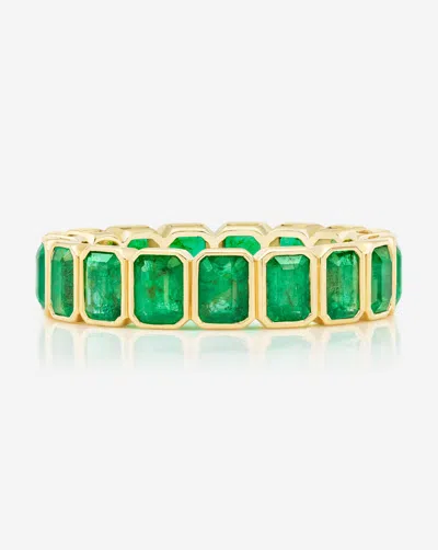 Ring Concierge Gemstone Bezel Eternity Band In Green