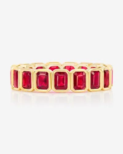 Ring Concierge Gemstone Bezel Eternity Band In Pink