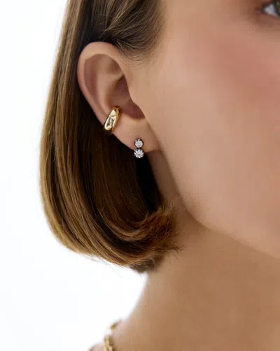 Ring Concierge Georgian Lab Diamond Duo Studs In 14k Yellow Gold