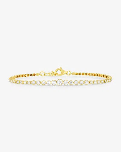 Ring Concierge Graduated Bezel Diamond Tennis Bracelet In Gold