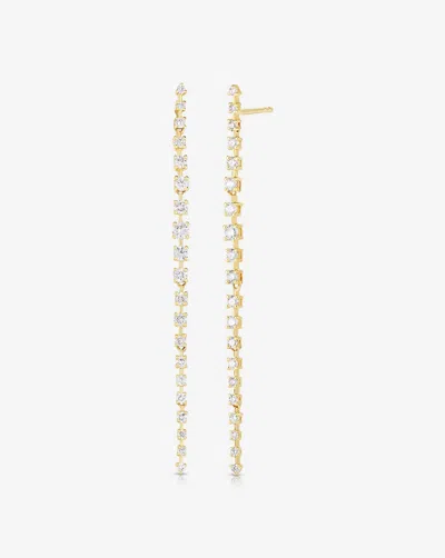 Ring Concierge Graduated Diamond Drop Earrings In Gold