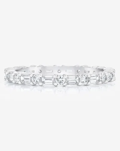 Ring Concierge Lab Diamond Baguette + Round Eternity Band In Metallic