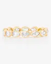 Ring Concierge Lab Diamond Sideways Pear Bezel Eternity Band