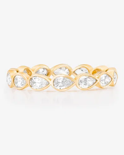 Ring Concierge Lab Diamond Sideways Pear Bezel Eternity Band