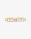 Ring Concierge Lab Grown Sideways Emerald Bezel 3/4 Diamond Band