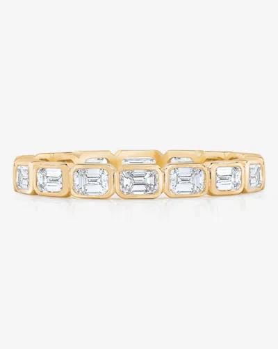 Ring Concierge Lab Grown Sideways Emerald Bezel Eternity Band