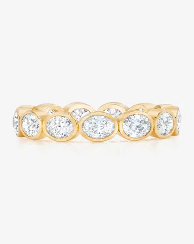 Ring Concierge Lab Grown Sideways Oval Bezel Eternity Band