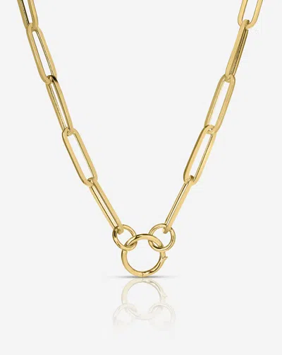 Ring Concierge Long Clique Chain Necklace In 14k Yellow Gold