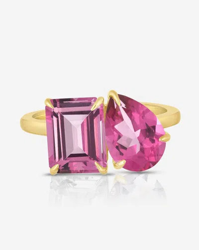 Ring Concierge Magenta Toi Et Moi Gemstone Ring In Pink