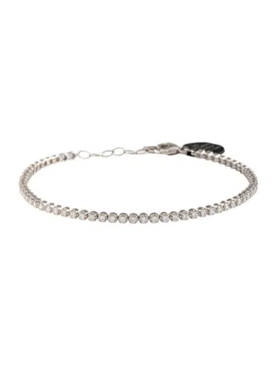 Pre-owned Ring Concierge Mini Diamond Eternity Tennis Bracelet W/ Tags, 6.75" In Multicolor