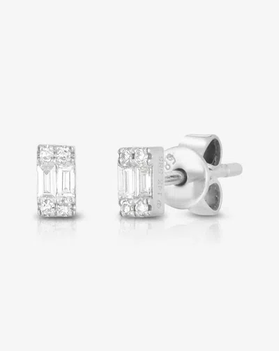 Ring Concierge Mini Emerald Illusion Studs In Metallic
