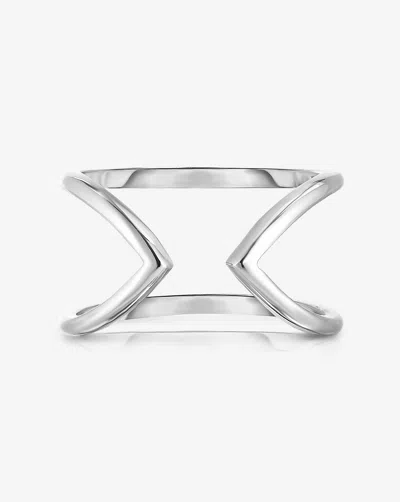 Ring Concierge Open Geometric Ring In Metallic