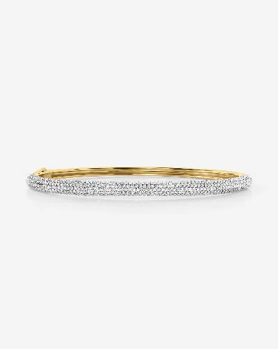 Ring Concierge Pavé Diamond Stackable Gold Cloud Bangle