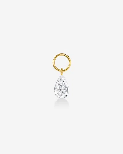 Ring Concierge Pear Lab Diamond Huggie Charm In 14k Yellow Gold
