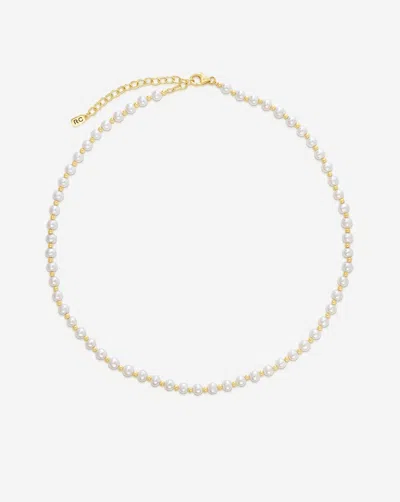 Ring Concierge Pearl Station Choker In Gold