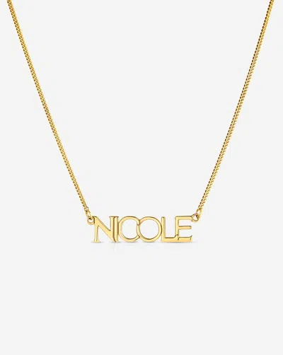 Ring Concierge Personalized Block Name Necklace In 14k Yellow Gold