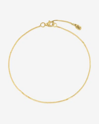 Ring Concierge Petite Box Chain Anklet In Gold