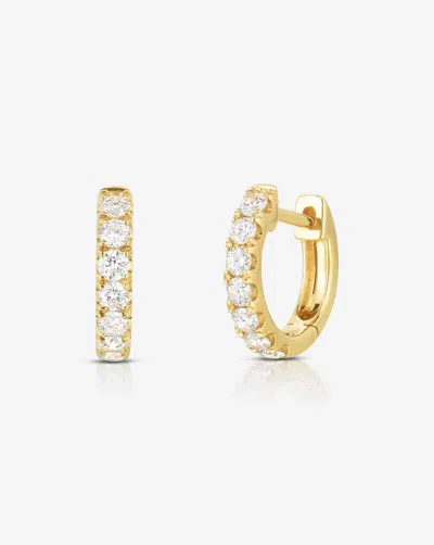 Ring Concierge Petite Jumbo Diamond Huggies In Gold