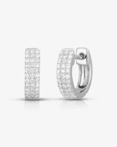 Ring Concierge Petite Triple Row Huggies In Metallic