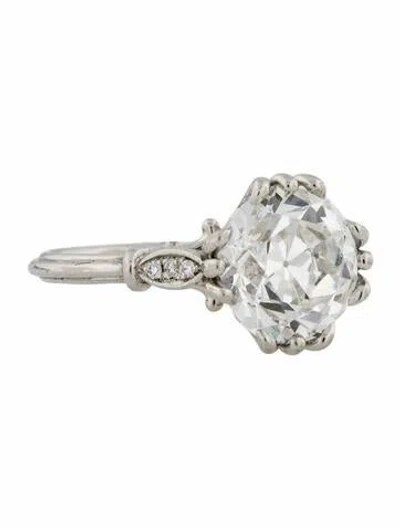 Pre-owned Ring Concierge Platinum 3.01ct Lab-grown Diamond Signature Antique Engagement Ring In Multi