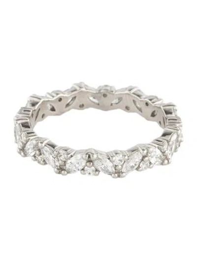 Pre-owned Ring Concierge Platinum Diamond Eternity Band In Multicolor