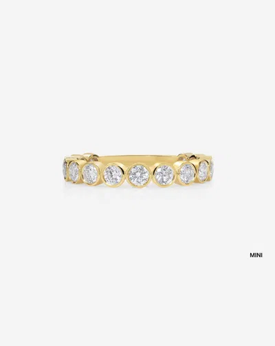 Ring Concierge Round Bezel 3/4 Diamond Band Wedding Band In 14k Yellow Gold
