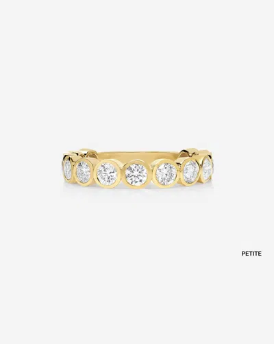 Ring Concierge Round Bezel 3/4 Lab Diamond Band In 14k Yellow Gold