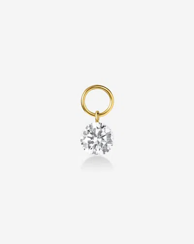 Ring Concierge Round Lab Diamond Huggie Charm In 14k Yellow Gold
