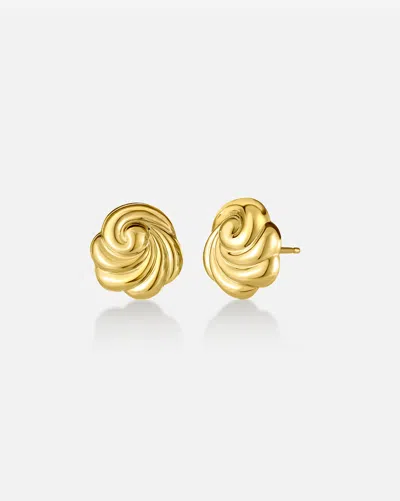 Ring Concierge Swirling Studs In 14k Yellow Gold