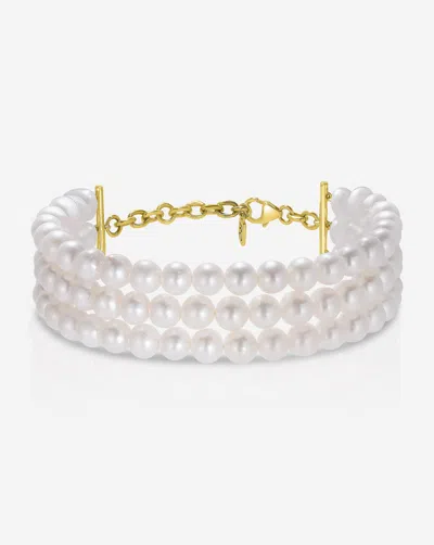 Ring Concierge Three Row Pearl Bracelet In Neutral