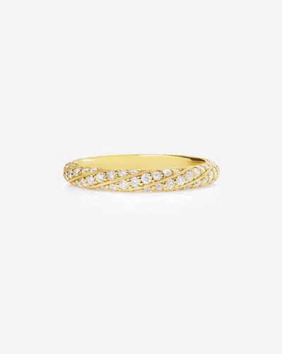 Ring Concierge Twisted Lab Diamond Band Wedding Band In 14k Yellow Gold