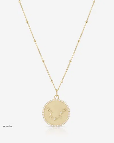 Ring Concierge Zodiac Constellation Necklace In Gold
