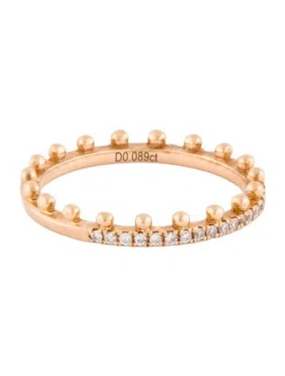 Pre-owned Ring Dada 18k Diamond Crown Band In Multi