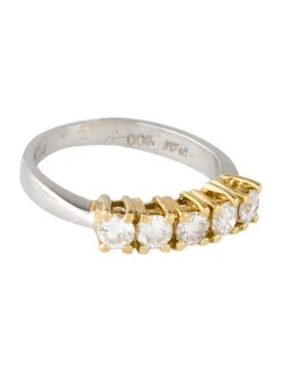 Pre-owned Ring Diamond Band  In Multicolor