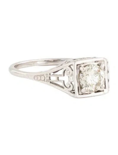 Pre-owned Ring Diamond Filigree Design  In Multi