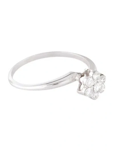 Pre-owned Ring Diamond Flower Cocktail  In Multi