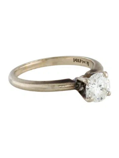 Pre-owned Ring Diamond Solitaire Engagement  In Multi