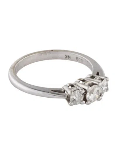 Pre-owned Ring Diamond Three-stone Engagement  In Multi