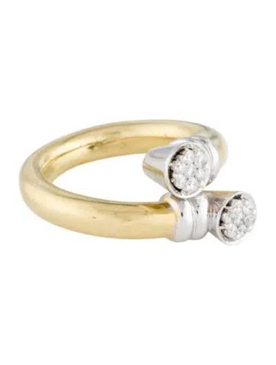 Pre-owned Ring Diamond Toi Et Moi Cocktail  In Multi